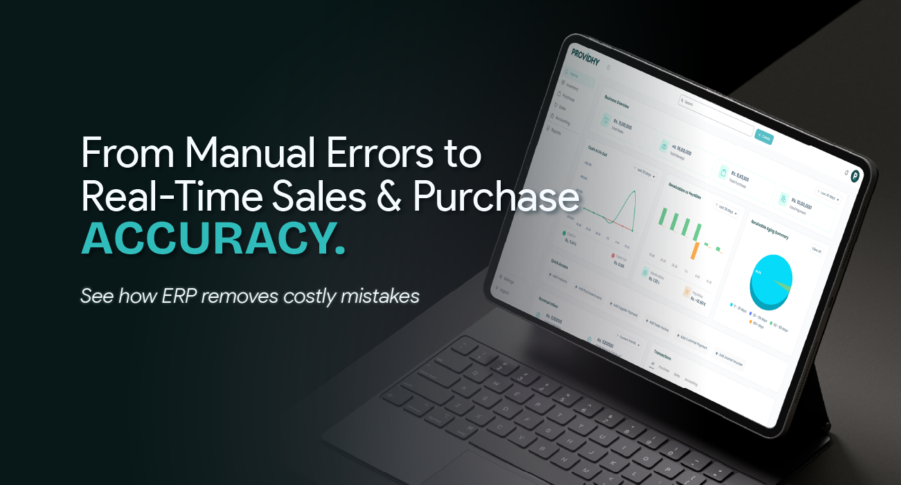 From Manual Errors to Real-Time Sales & Purchase ACCURACY. See how ERP removes costly mistakes
